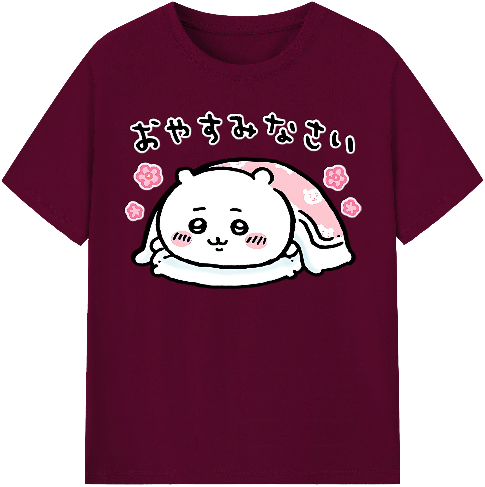 （画像用） ちいかわ ちいかわ Chii-kawa chiikawa レディースカジュアルプリントTシャツ（綿100％）